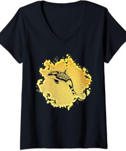 Womens Orca Whale V-Neck T-Shirt