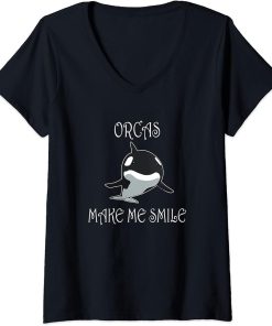 Womens Orca Funny Saying Wildlife Nature Ocean V-Neck T-Shirt