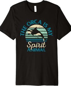 Orcas Funny Kids The Orca Is My Spirit Animal Whales Premium T-Shirt