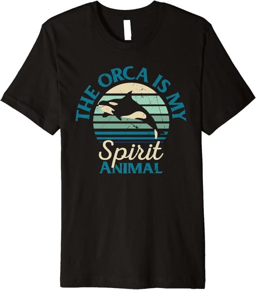 Orcas Funny Kids The Orca Is My Spirit Animal Whales Premium T-Shirt