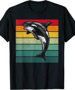 Whale Lover Marine Scientist Biology Retro Orca Whale T-Shirt