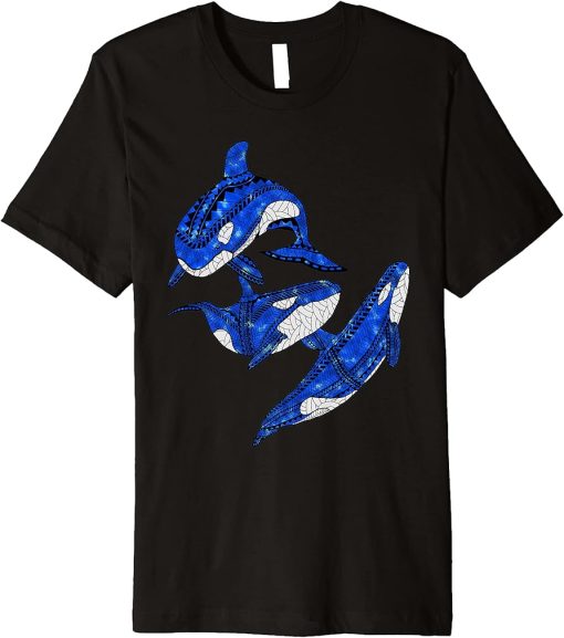 Pod Of Tribal Orca Whales T-Shirt