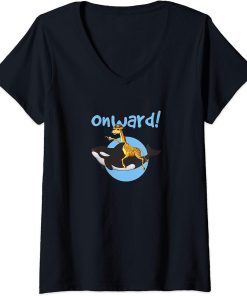 Womens Onward - Funny Giraffe Orca Pirate V-Neck T-Shirt