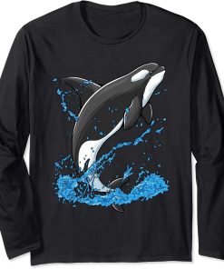 Orca Killer Whale Graphic Gift Long Sleeve T-Shirt