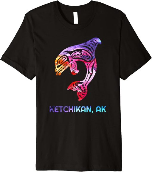 Ketchikan Alaska SE Native American Indian Orca Killer Whale Premium T-Shirt