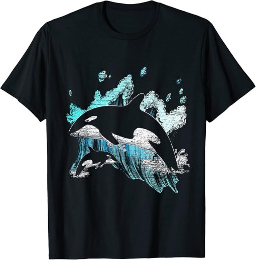 Killer Whale Ocean Swim Cool Animal Creature Orca T-Shirt